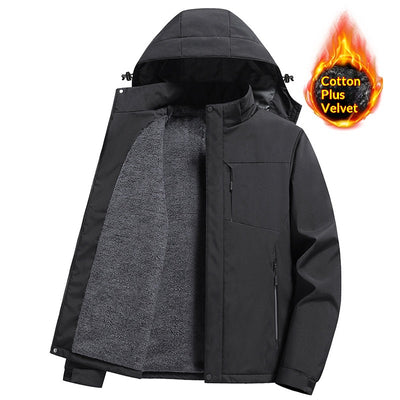 Chaqueta Táctica de Invierno Impermeable para Hombre con Capucha Desmontable - Image 2