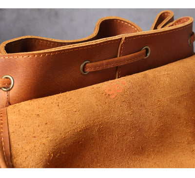 Mochila de Cuero Genuino Estilo Retro con Gran Capacidad para Hombre - Image 27