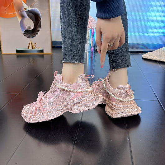 Tenis Dad Shoes Transpirables con Efecto Hielo Cristalino - Image 8