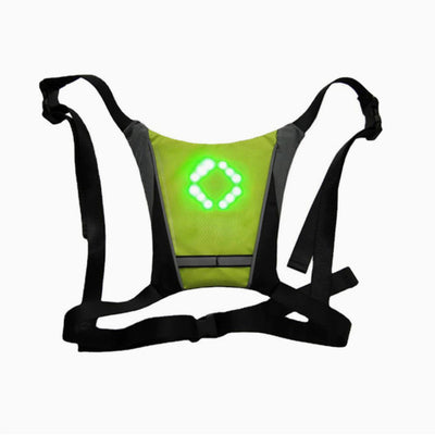 Mochila Chaleco Reflectante Recargable con Luz LED y Control Remoto para Ciclismo - Image 16