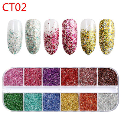 Pegatinas de Uñas Láser Efecto Espejo Candy - Diseño Sinfónico Brillante - Image 24