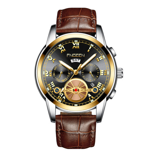 Reloj Multifunción Tourbillon Acero Inoxidable con Banda de Acero - Image 34