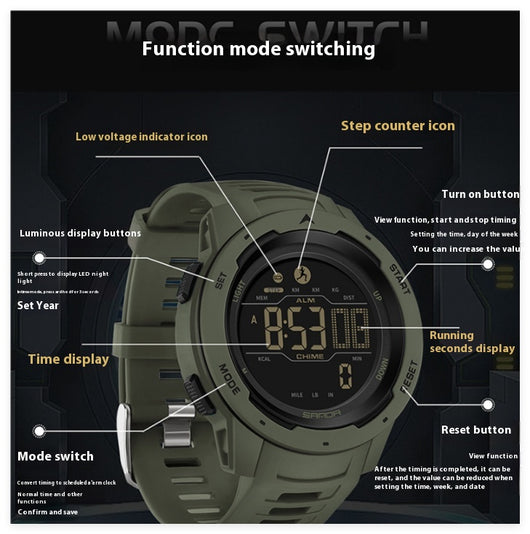 Reloj Inteligente Deportivo Resistente al Agua con Monitor de Calorías - Image 33