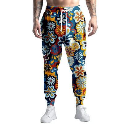 Pantalones de Chándal Estampado Digital Graffiti Colorido Corte Recto