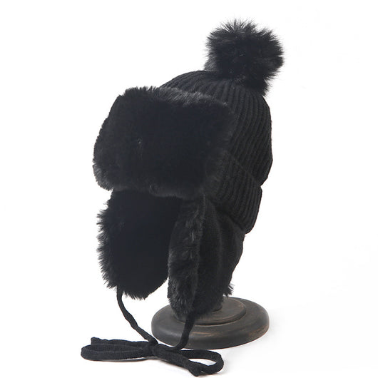 Gorro de Lana Tejido Invierno para Mujer - Estilo Lei Feng - Image 3