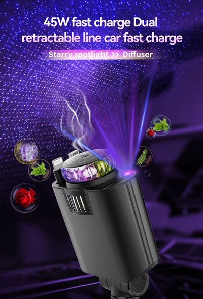 Cargador Inalámbrico para Auto con Luz Púrpura Multifuncional - Image 28
