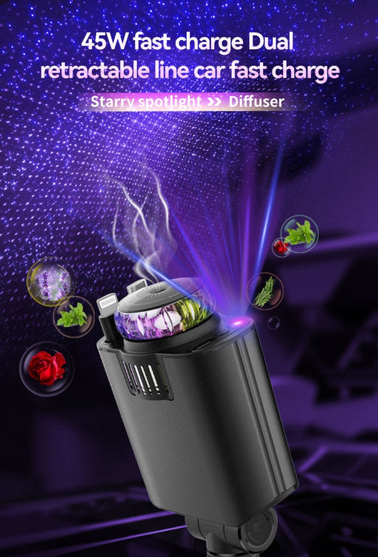 Cargador Inalámbrico para Auto con Luz Púrpura Multifuncional - Image 28