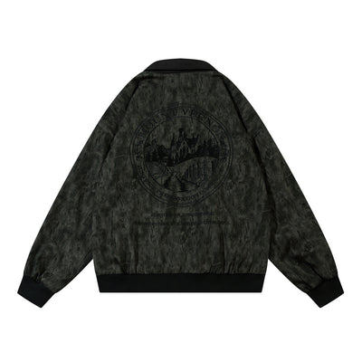 Chaqueta Suelta Oversize con Cuello Solapa y Teñido Tie-Dye - Image 5