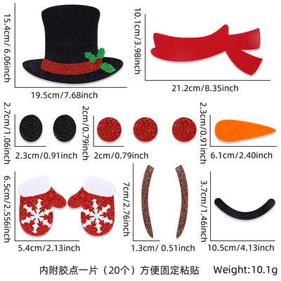 Adhesivos Decorativos Navideños de Fieltro para Puertas - Image 11
