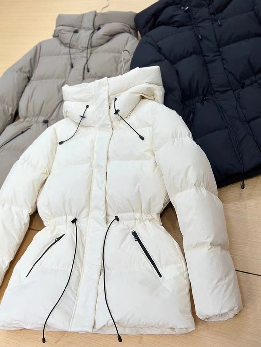 Abrigo Acolchado de Terciopelo con Capucha para Mujer - Chaqueta Cálida - Image 7