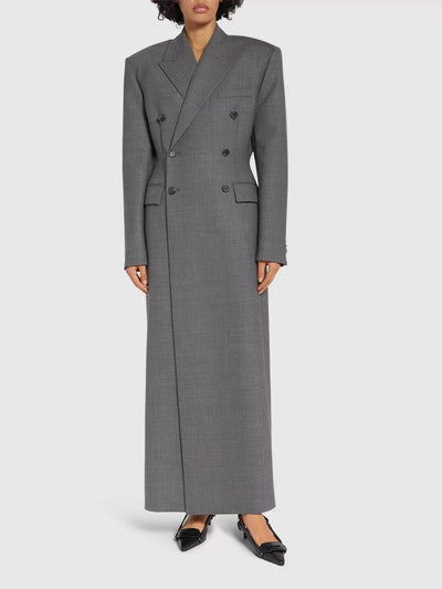 Blazer Ejecutivo Doble Botonadura Ajustado con Hombreras Acolchadas - Image 7