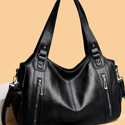 Bolsa de Hombro Texturizada Minimalista de Gran Capacidad para Mujer - Image 4