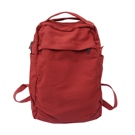 Bolsa de Lona Lavada Gran Capacidad Colores Sólidos para Mujer - Image 9