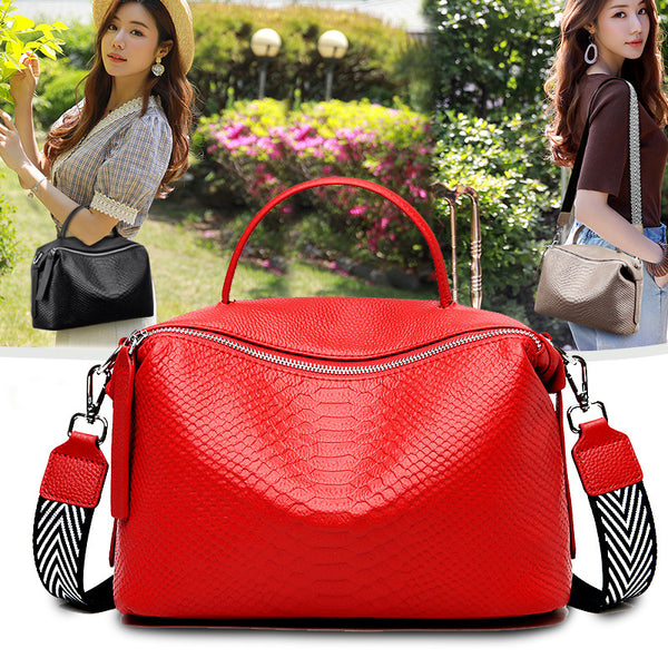 Bolso Bandolera de Cuero Genuino para Mujer - Diseño Minimalista y Versátil