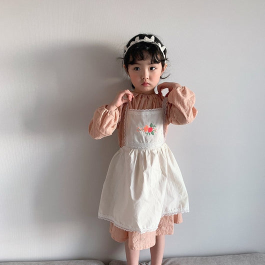 Vestido Infantil Estilo Occidental con Tirantes Bordados - Image 11