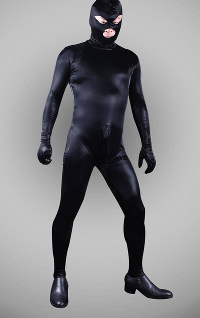 Traje Integral de Cuero PU Brillante para Hombre - Estilo Europeo y Americano - Image 12
