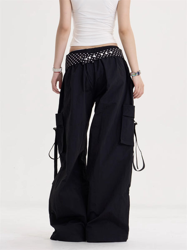 Pantalones Vaqueros Retro Americano Cintura Alta Pierna Ancha