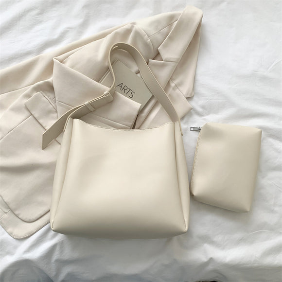 Bolsa Tote Combinada de Hombro para Mujer - Espaciosa y Versátil