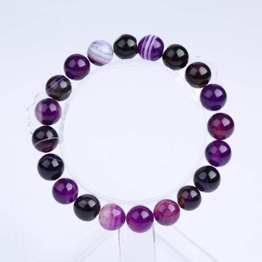 Pulsera de Piedra Violeta Natural para Mujer - Image 13