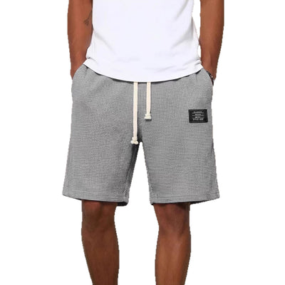 Shorts Casuales para Hombre con Tejido Waffle y Bordado - Image 11