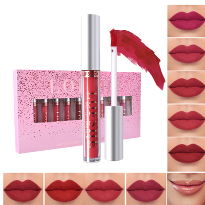 Set de Labiales Mate Efecto No Pegajoso - Pack Completo de Brillo Labial - Image 8