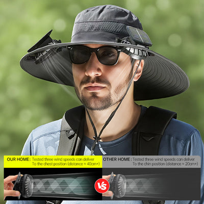 Gorra Pesquera con Ventilador Solar y Batería de Larga Duración - Image 4