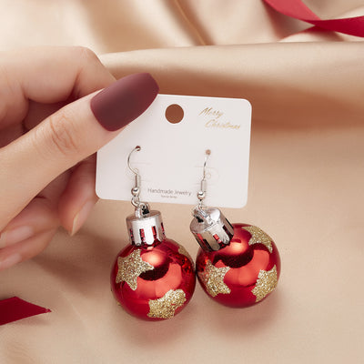 Aretes Navideños Copo de Nieve Brillante con Luz LED - Image 3