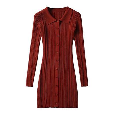 Vestido Ejecutivo para Mujer con Solapa y Cierre Simple - Image 10