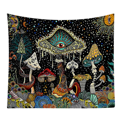 Tapiz de Poliéster con Diseño de Hongos y Calavera para Dormitorio - Image 4