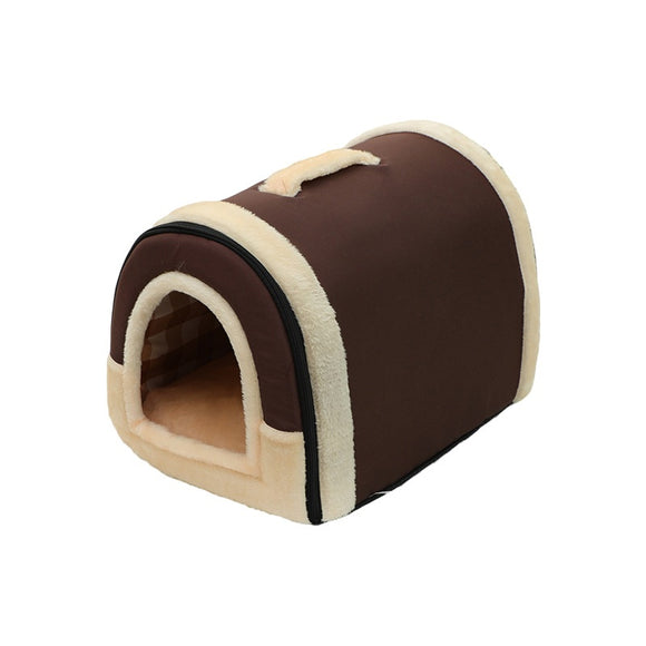 Cama Portátil para Mascotas Pequeñas y Medianas con Asa - Refugio Cálido y Acogedor