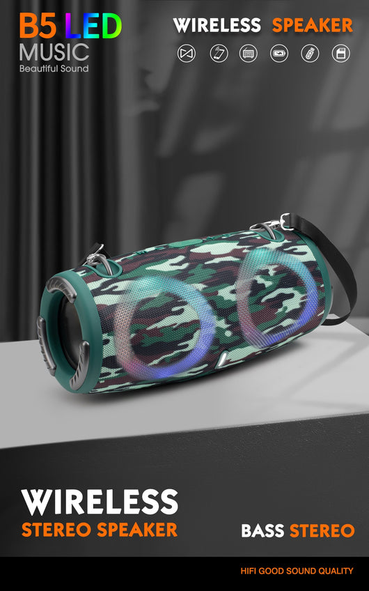 Parlante Portátil War Drum Bluetooth con Luces RGB - Resistente al Agua - Image 15