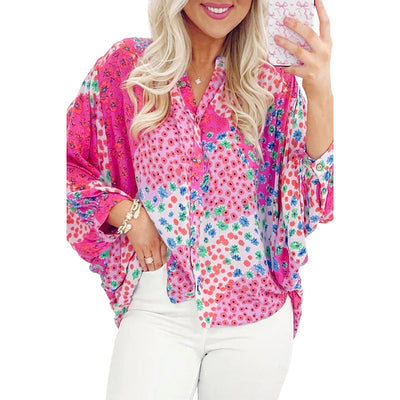 Camisa Suelta de Manga Larga con Combinación de Colores - Image 5