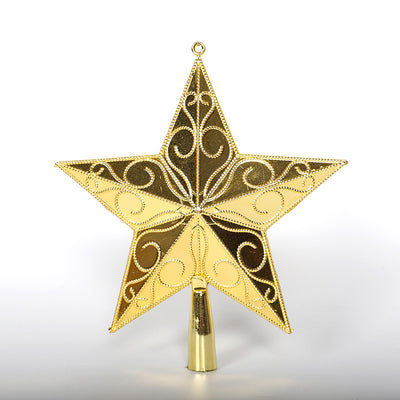 Adorno Navideño Tridimensional de Alambre Dorado