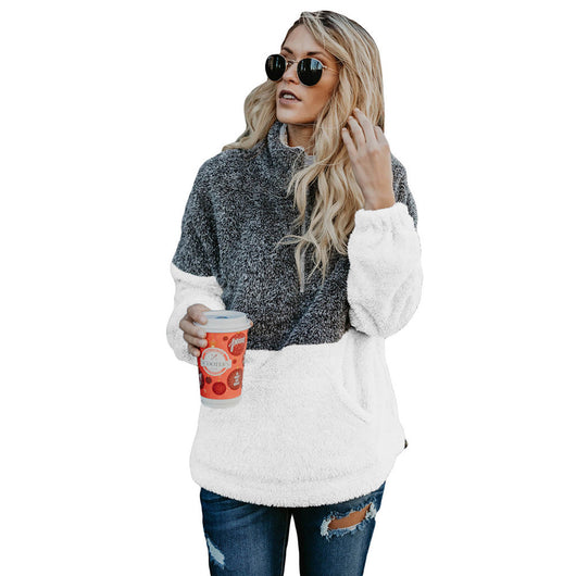 Suéter Pullover de Lana Gruesa con Contraste de Colores - Image 6