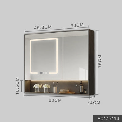 Espejo de Baño Inteligente con Luz LED, Desempañante y Gabinete de Almacenamiento - Image 13