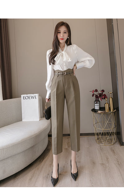 Pantalones Harem Cintura Alta para Mujer - Pantalones Frescos de Verano - Image 15