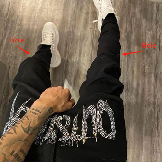 Jeans Rotos Negros para Hombre - Estilo Urbano Moderno - Image 10