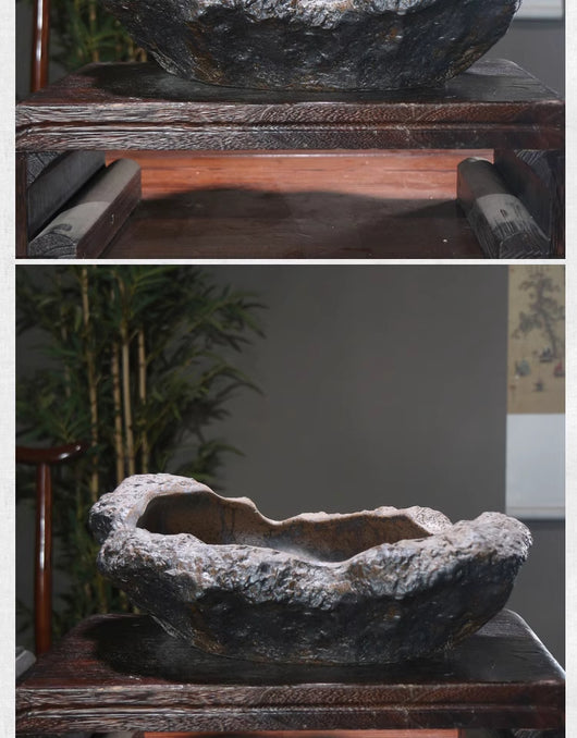 Maceta Decorativa Luna de Piedra Púrpura para Mesa - Image 20