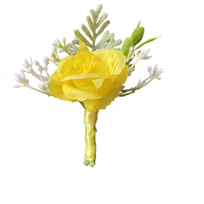 Corsage de Novia y Novio con Rosas de Seda Coreanas - Pequeños Capullos para Antes de la Boda - Image 9