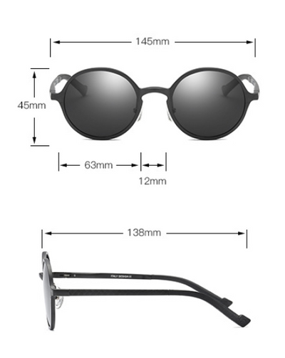 Gafas de Sol Redondas Aluminio Magnesio - Unisex Protección UV - Image 8