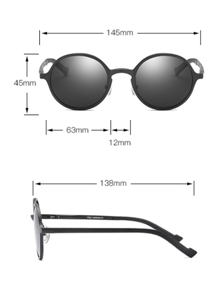 Gafas de Sol Redondas Aluminio Magnesio - Unisex Protección UV - Image 8