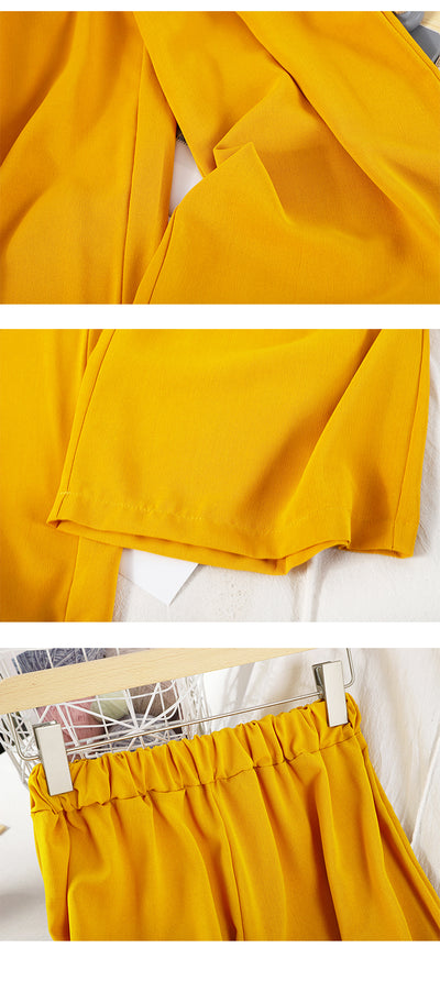 Pantalones Anchos de Nueve Puntos para Mujer - Conjunto de Dos Piezas - Image 13