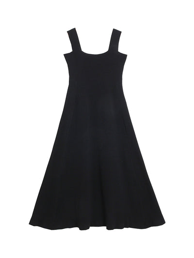 Chaleco Vestido Tejido Negro con Tirantes y Ajuste Slim para Mujer - Image 9