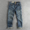 Jeans Rectos Casuales para Hombre con Bolsillos Retro