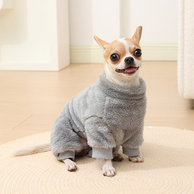 Ropa para Mascotas en Poliéster - Colores Sólidos con Pelaje - Image 17