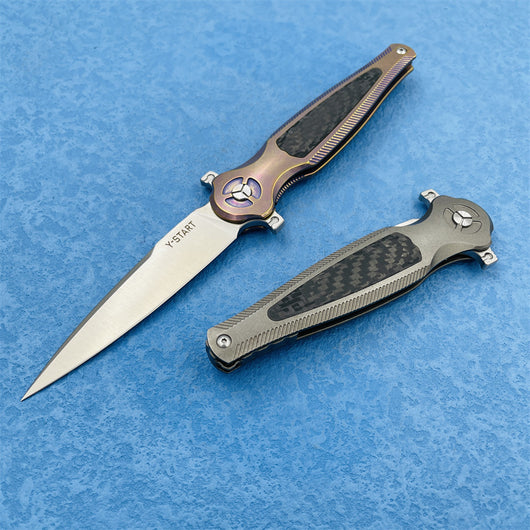 Cuchillo Plegable de Titanio para Camping y Aventura - Image 7