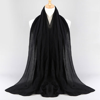 Pañuelo Plisado de Algodón Twill para Mujer - Versátil y Elegante - Image 15