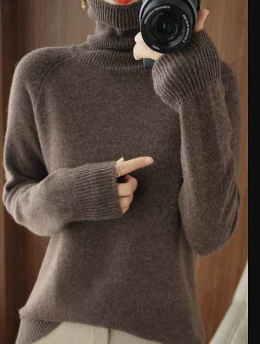 Suéter Cuello Alto Mujer - Pullover Liso y Versátil - Image 13