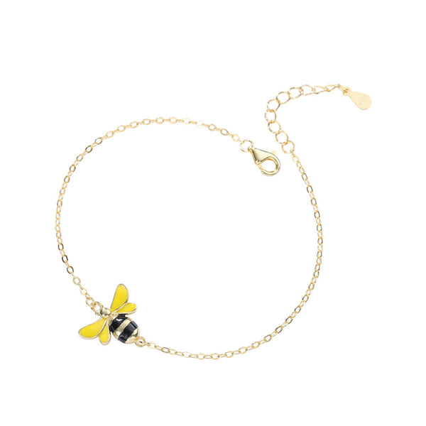Pulsera Dorada de Abeja Adorable para Mujer