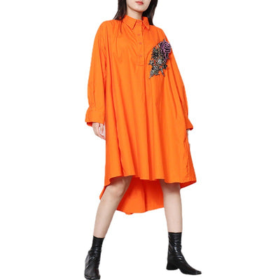 Vestido Irregular con Bordado de Lentejuelas e Impresión - Image 6